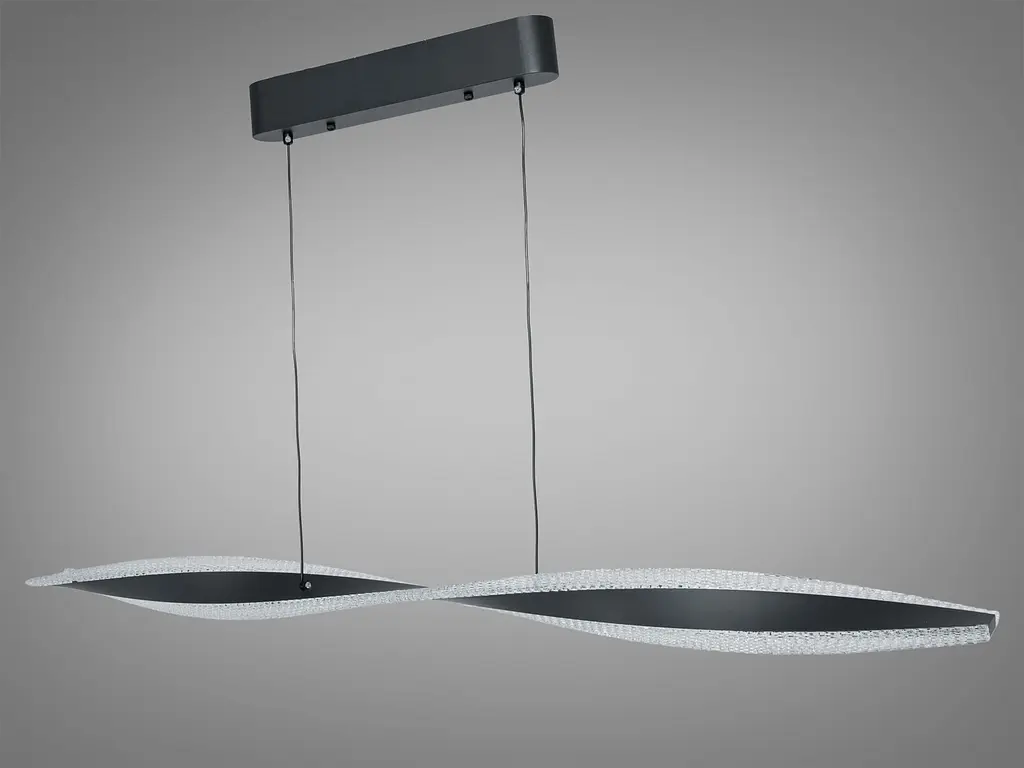 Підвісна LED люстра Romin Diasha чорна 58 Вт 10 м² - фото 3