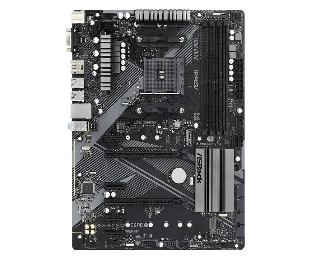 Материнська плата ASRock Socket AM4 (B450 Pro4 R2.0) - фото 2