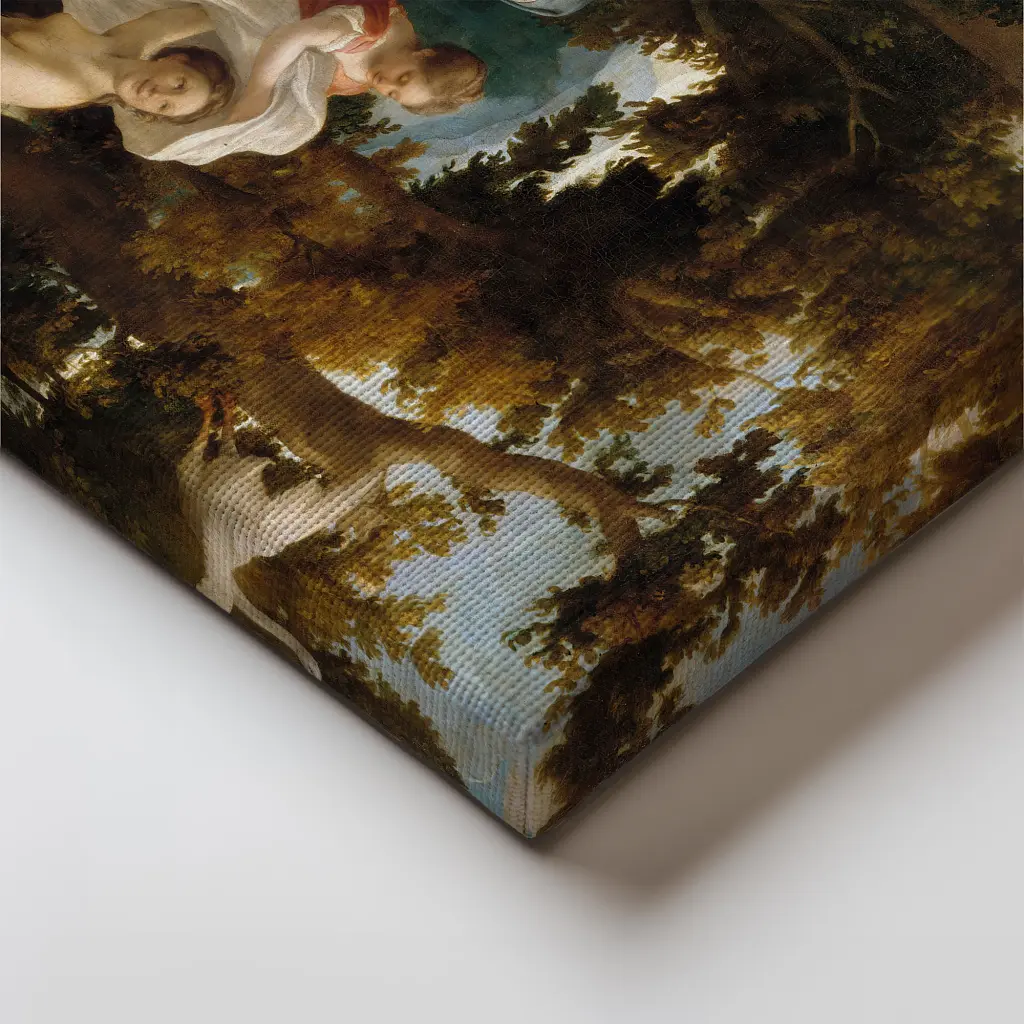 Інтер'єрна картина Леда і лебідь, Антоніо да Корреджо, Antonio da Correggio, Leda and the Swan, інтер'єрний декор, 48×60 см (id6968) - фото 3