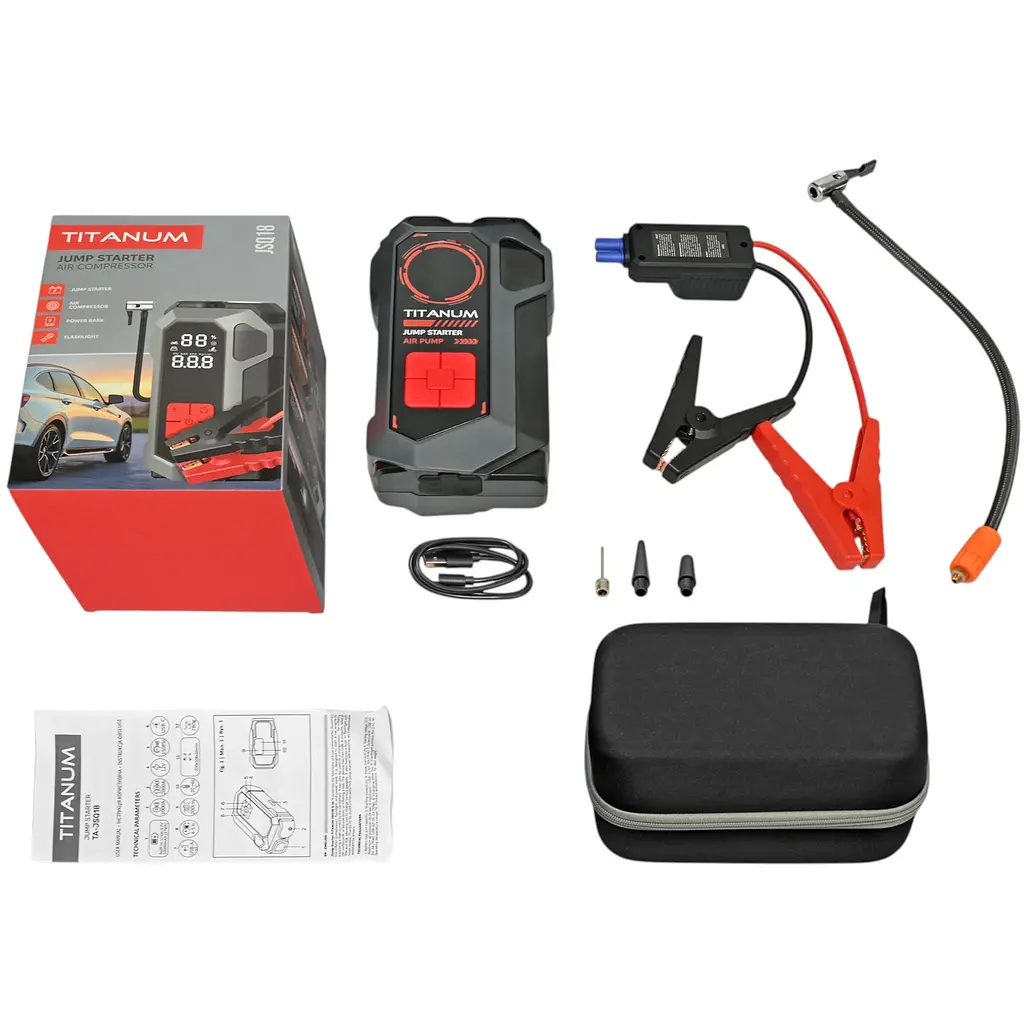 Пускозарядний пристрій Titanum JSQ18 2000A 10000mAh 4 в 1 (TA-JSQ18)  - фото 13