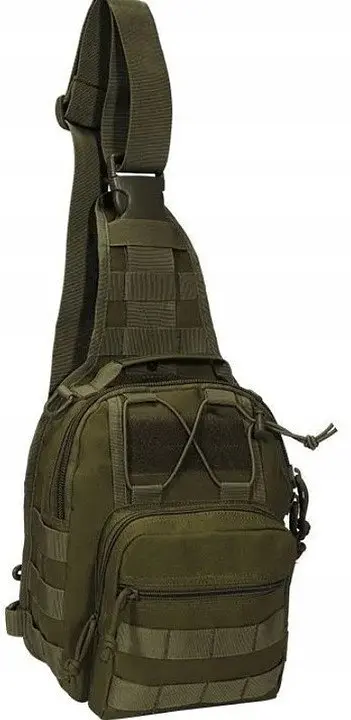 Тактична сумка слінг армійський рюкзак через плече Green Tactical - фото 11