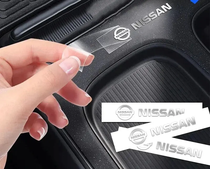 Наклейка з логотипом Nissan метал, на клейкій стрічці 1шт (універсальна) - фото 2
