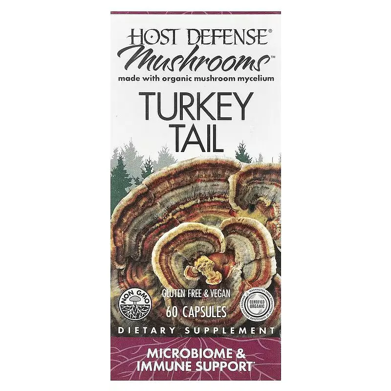 Натуральна добавка Host Defense Turkey Tail 60 вегакапсул - фото 2