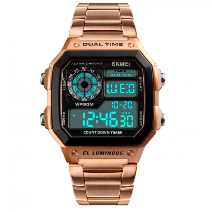 Мужские часы Skmei 1335 Ripple RoseGold - фото 3