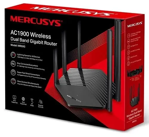 Роутер MR50G Wi-Fi 802.11b/g/n/aс Mercusys teh0020507 - фото 3