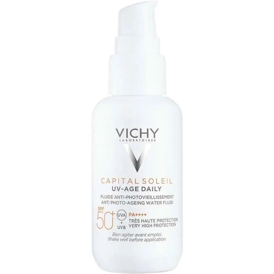 Солнцезащитный невесомый флюид Vichy Capital Soleil UV-Age Daily против признаков фотостарения кожи лица SPF 50+ 40 мл (MB364200) - фото 2