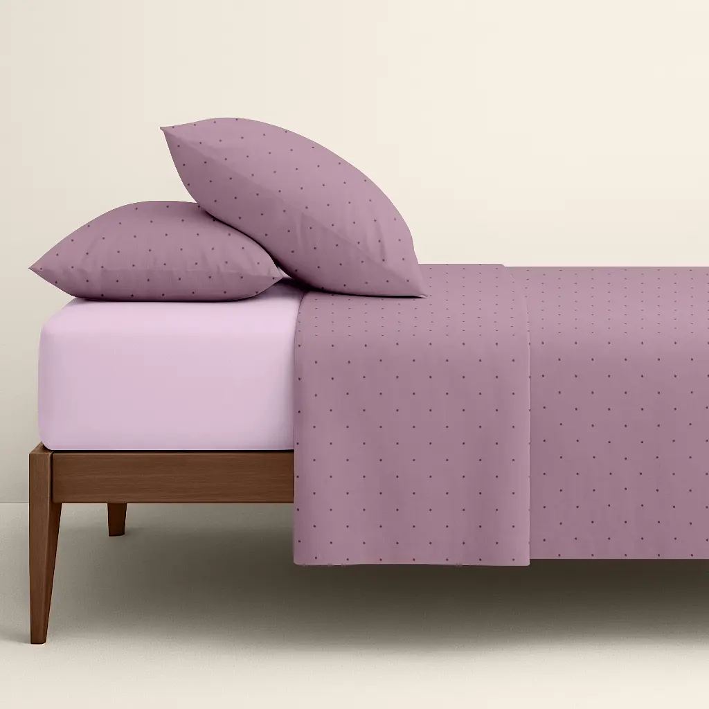 Сімейна постільна білизна ранфорс з простирадлом на резинці BLUSH DOT CS4 COSAS (2200000062345) - фото 2