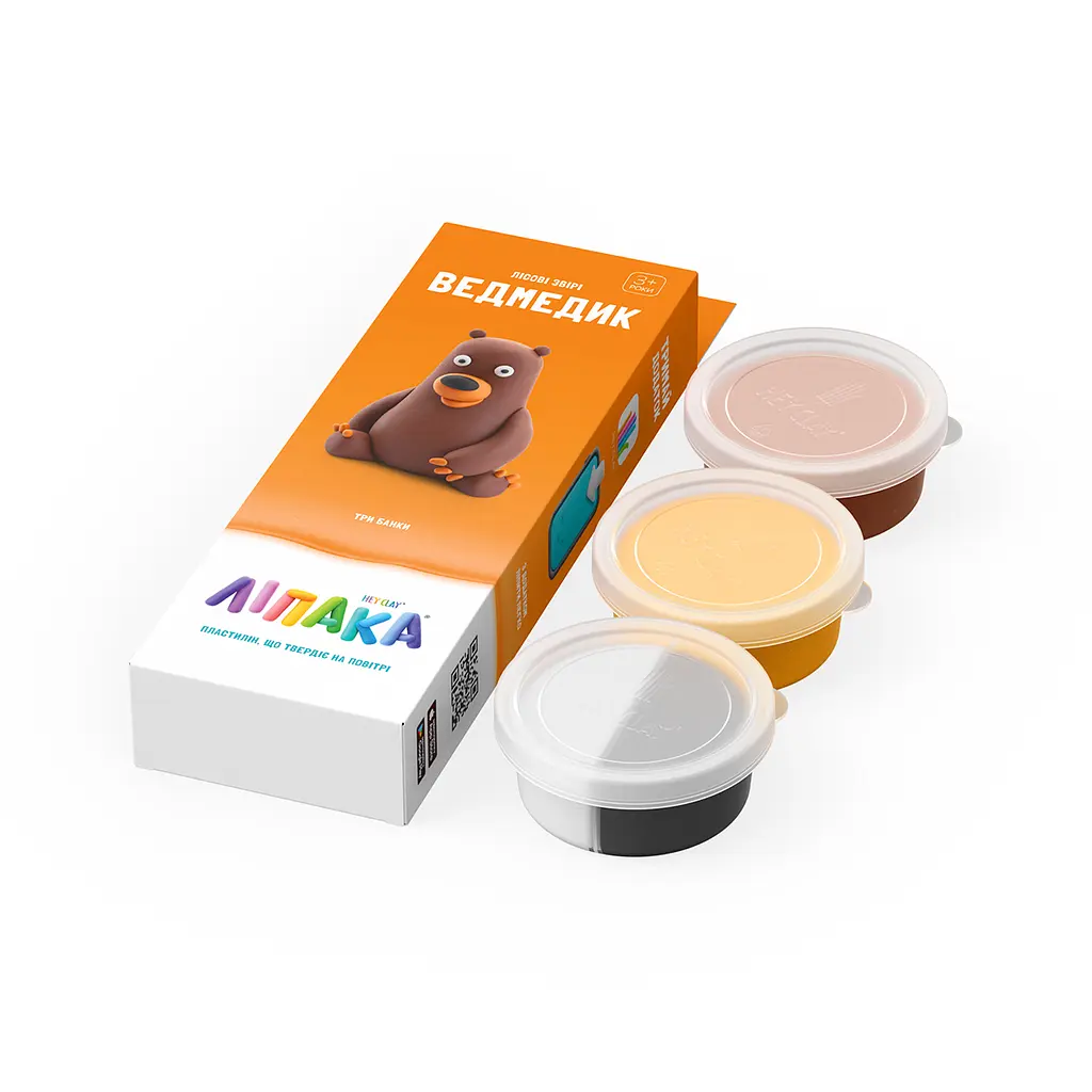 Набір пластиліну що самостійно твердіє Липака Лісові Звірі: ведмедик (30105-UA01) - фото 2