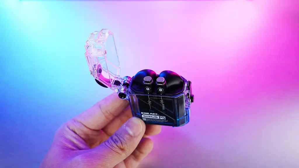Наушники GravaStar TWS Sirius P5 BT 5.2 IPX4 Transparent Blue (GRAVASTARP5_XTAL_BLU_V2) - фото 8