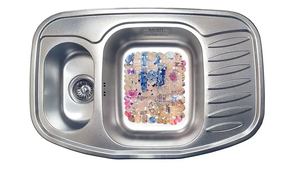 Кухонна мийка Romzha Rampa 1.5C Satin RO49673, Сірий - фото 12