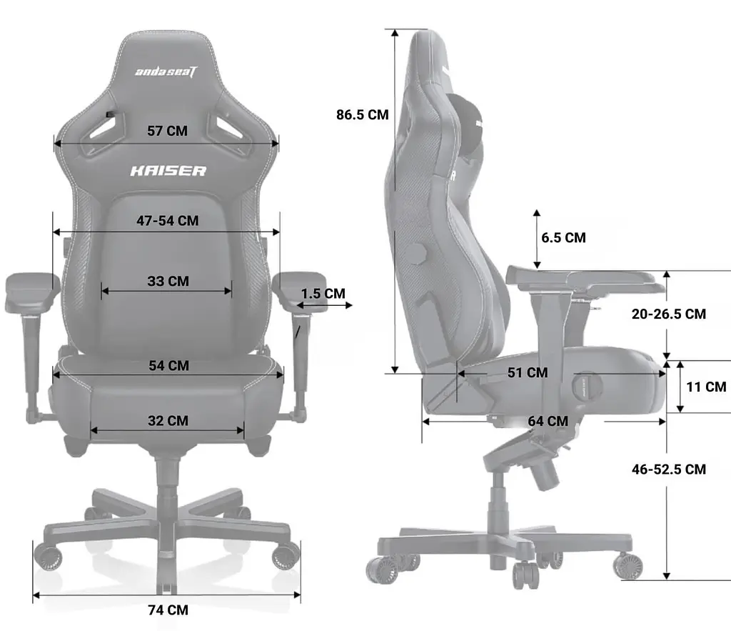 Ігрове крісло Anda Seat Kaiser 4 Size XL Orange Premium PVC (AD12YDDC-XLL-20-O-PV/C) - фото 6