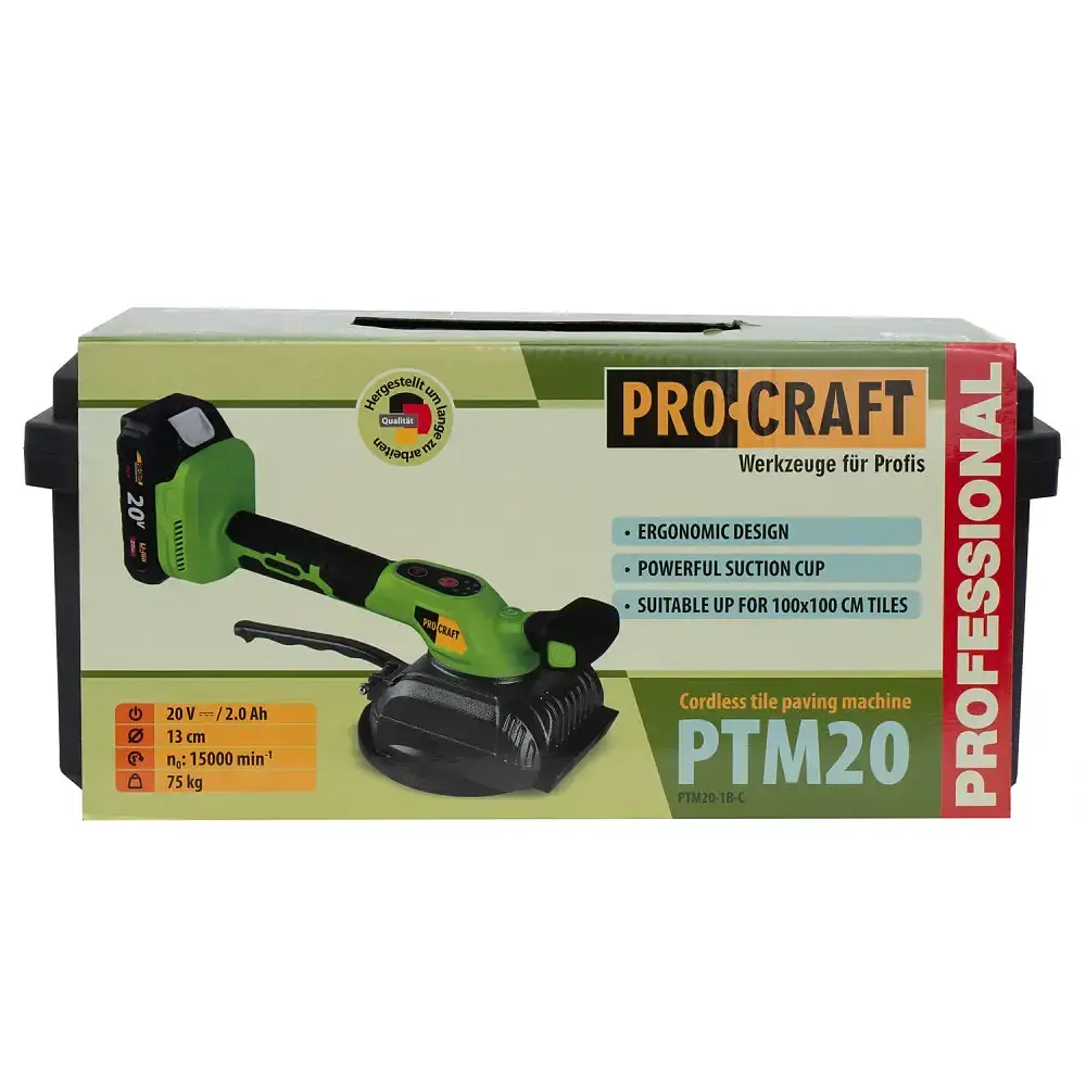 Акумуляторна віброприсоска для плитки Procraft PTM20 (з 1 АКБ) - фото 10