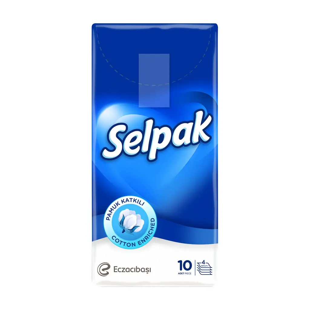 Серветки косметичні Selpak стандарт 10 шт. (8690530001336)