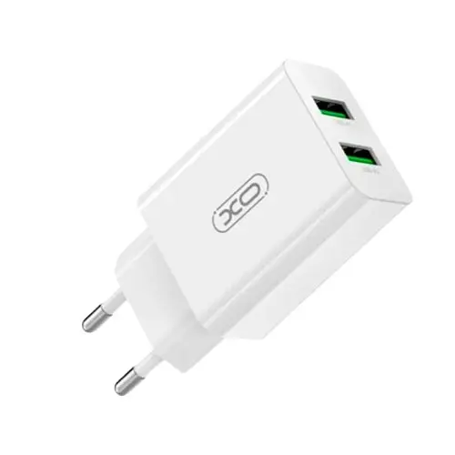 Мережевий зарядний пристрій XO L119 (EU) dual USB-A QC18W fast charging charger Білий - фото 4