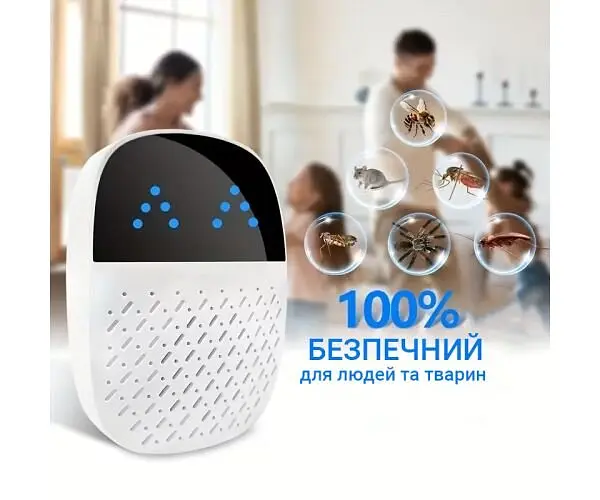 Ультразвуковий відлякувач шкідників з технологією АІ, білий - фото 5