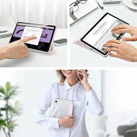 Чохол TPUCristal SlimTPU Spen holder для Samsung Galaxy Tab A11 8.7 X130 X135 Світло-рожевий - фото 3