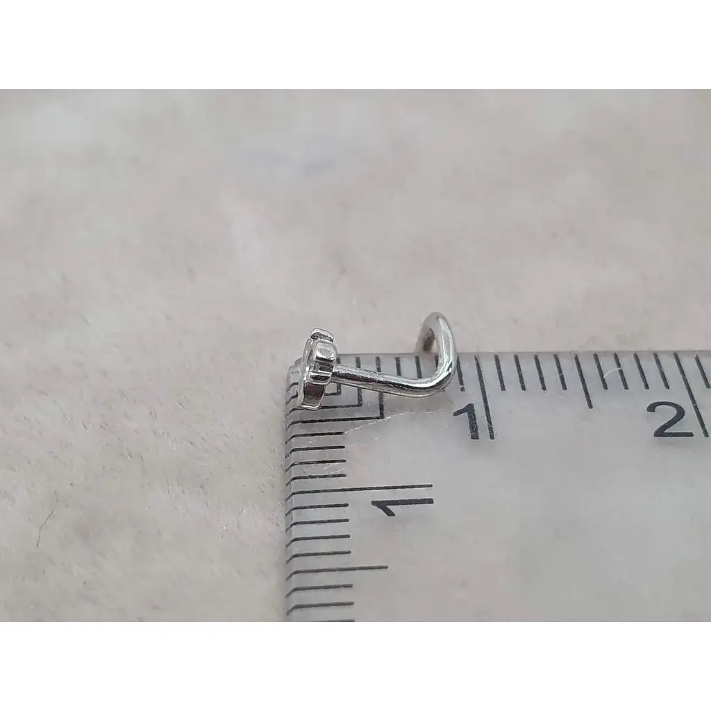 Серебряная серьга-пирсинг в нос Ирий. 6033 - фото 5