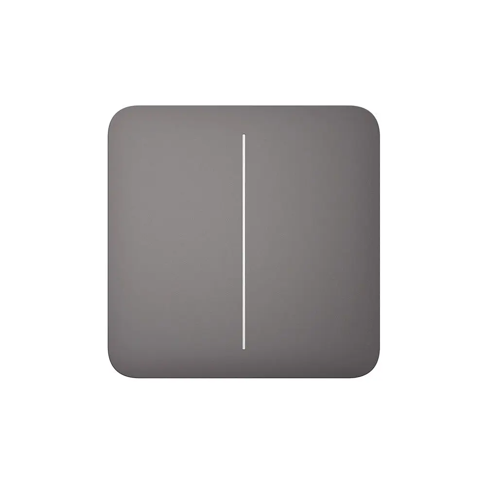 Розумний двоклавішний прохідний вимикач Ajax LightSwitch (2-gang/2-way) Jeweller (grey/сірий) (26-00408) - фото 4