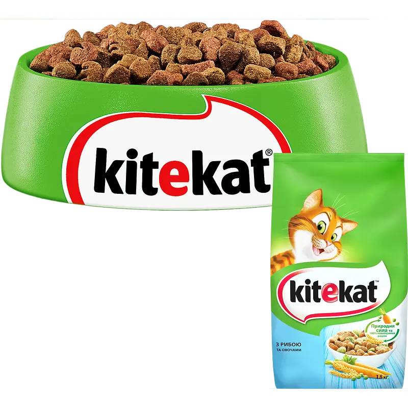 Сухий корм для котів Kitekat риба з овочами 1.8 кг - фото 3