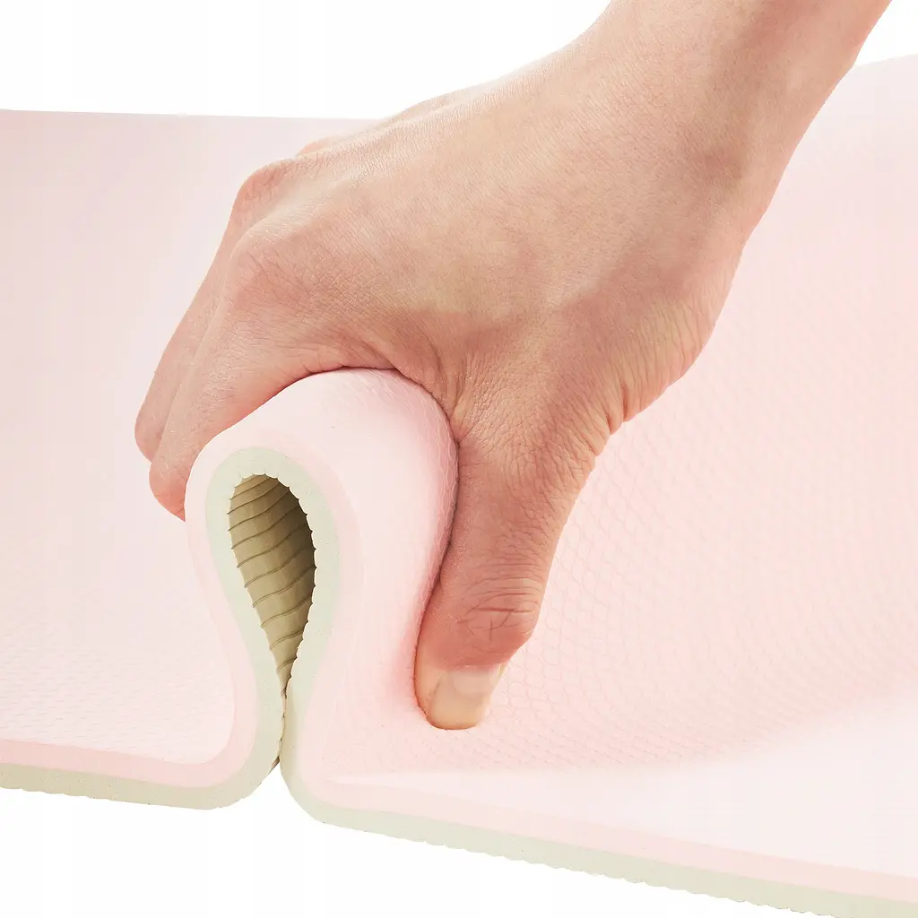 Килимок (мат) спортивний 4FIZJO TPE 180 x 60 x 0.6 см для йоги та фітнесу Pink/Grey (P-5907739317063) - фото 8