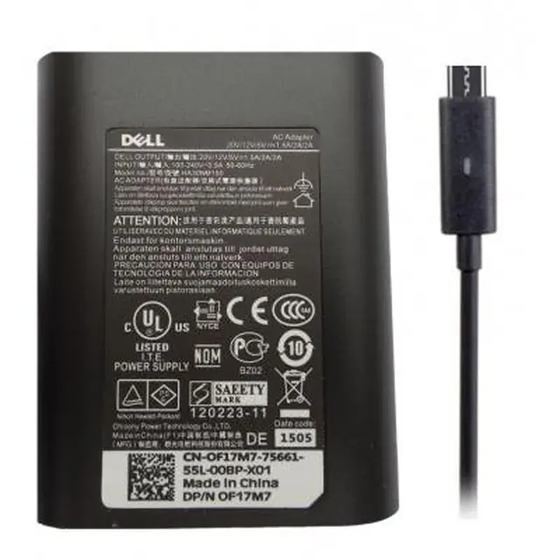 Блок живлення до ноутбука Dell 30W 20V, 1.5A + 12V, 2A + 5V, 2A, роз'єм USB Type C, Oval-ко (DA30NM150) - фото 2