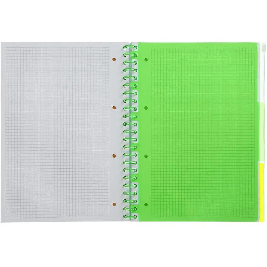 Зошит на пружині Buromax Neon А4 (210x297) 120 аркушів 3 PVC зелений (BM.24349911-04) - фото 6