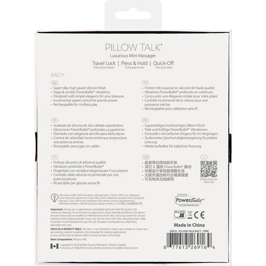 Роскошный вибратор Pillow Talk Racy с кристаллом Сваровски для точки G подарочная упаковка - фото 10