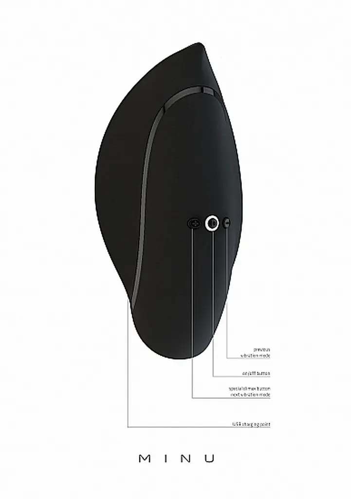 Вібратор Vive Minu Lay On 8.5 см (чорний) - фото 19