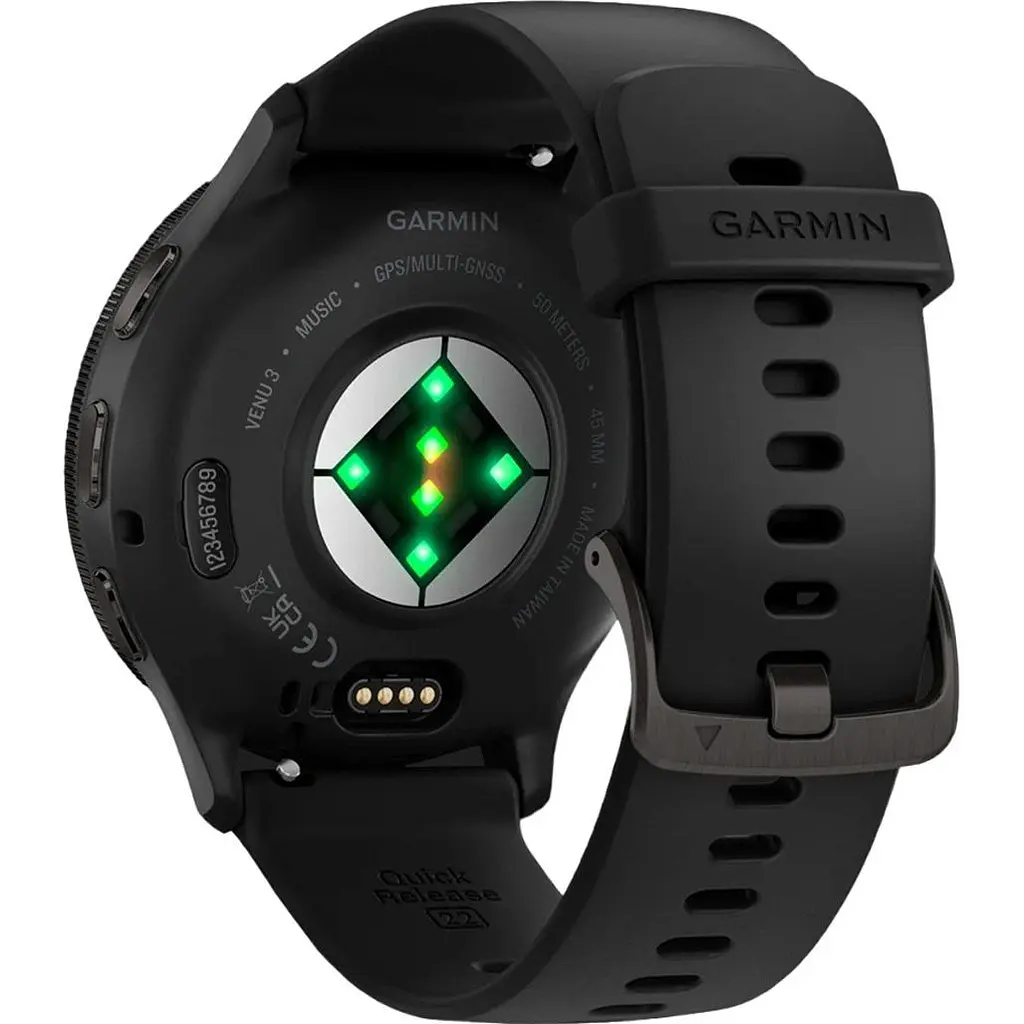 Смарт-годинник Garmin Venu 3 Slate Stainless Steel Bezel with Black Case and Silicone Band [010-02784-01] [104895] - фото 3