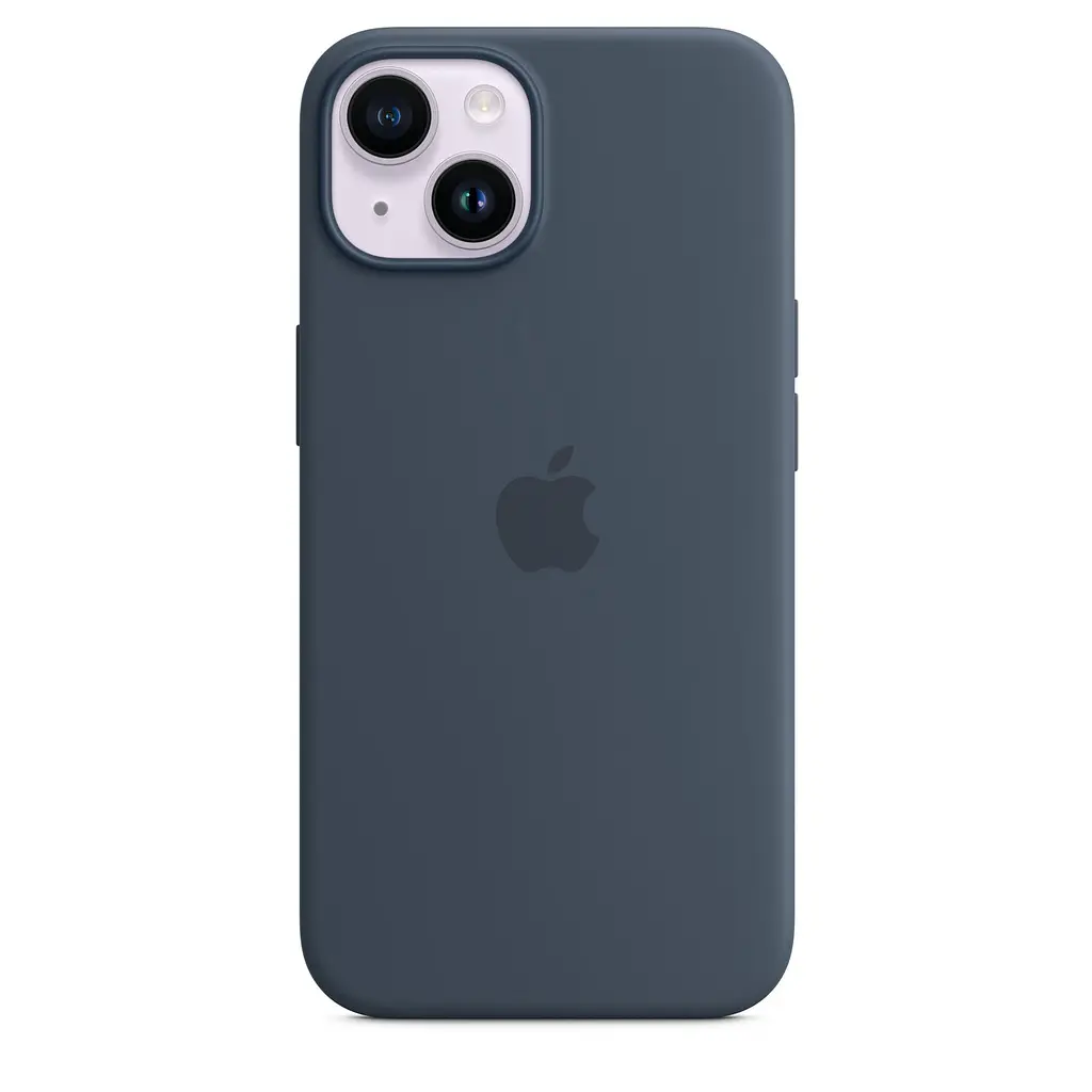 Чохол протиударний силіконовий Silicone Case MPRV3ZE/A MagSafe (Original) для Apple iPhone 14 (6.1") Storm Blue - фото 2