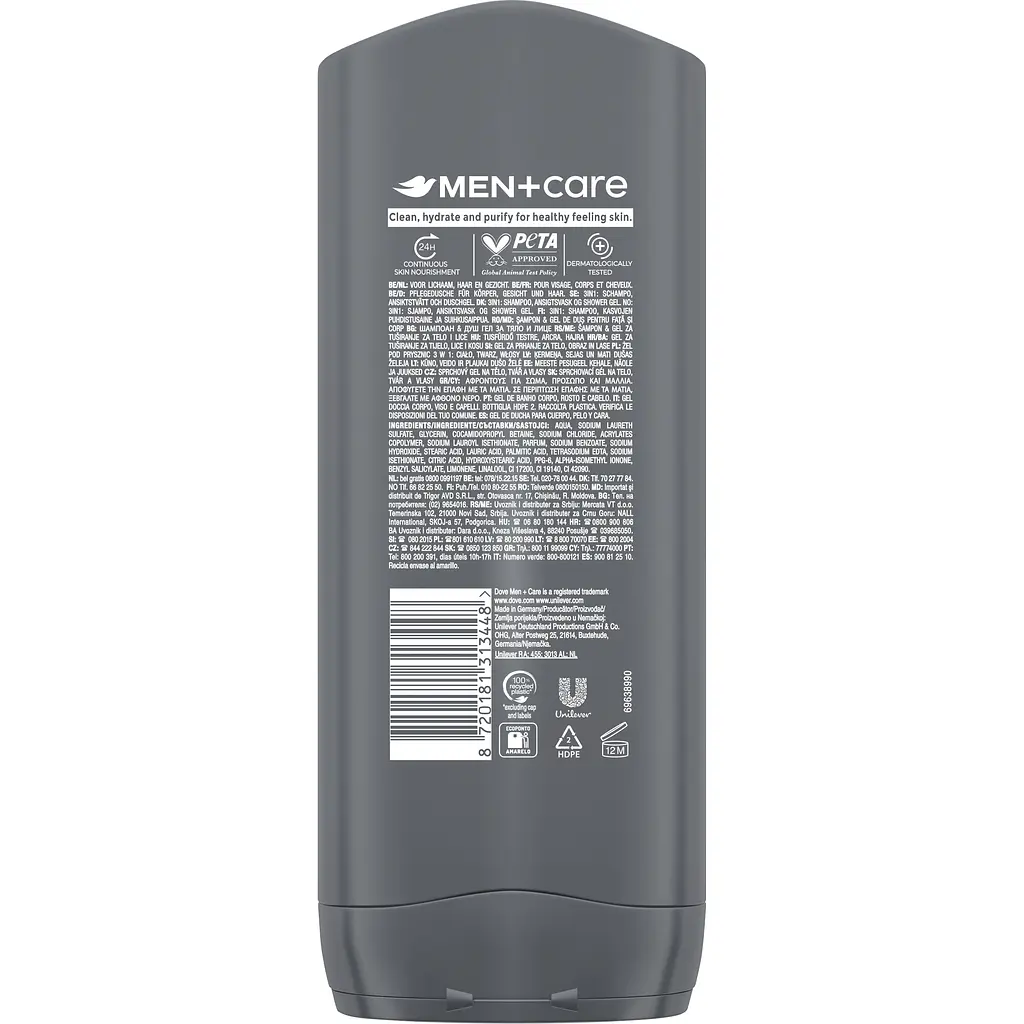 Гель для душу Dove Men+Care Чистота та Комфорт, 400 мл - фото 2