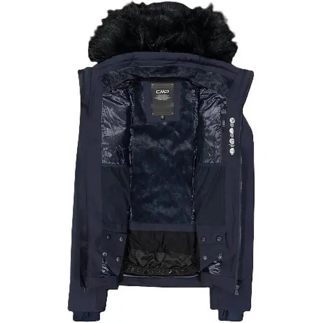 Куртка CMP Women's Stretch Twill Ski Jacket with Faux Fur Hood Dark Blue M (1097-31W0066F-N950 40) - фото 4