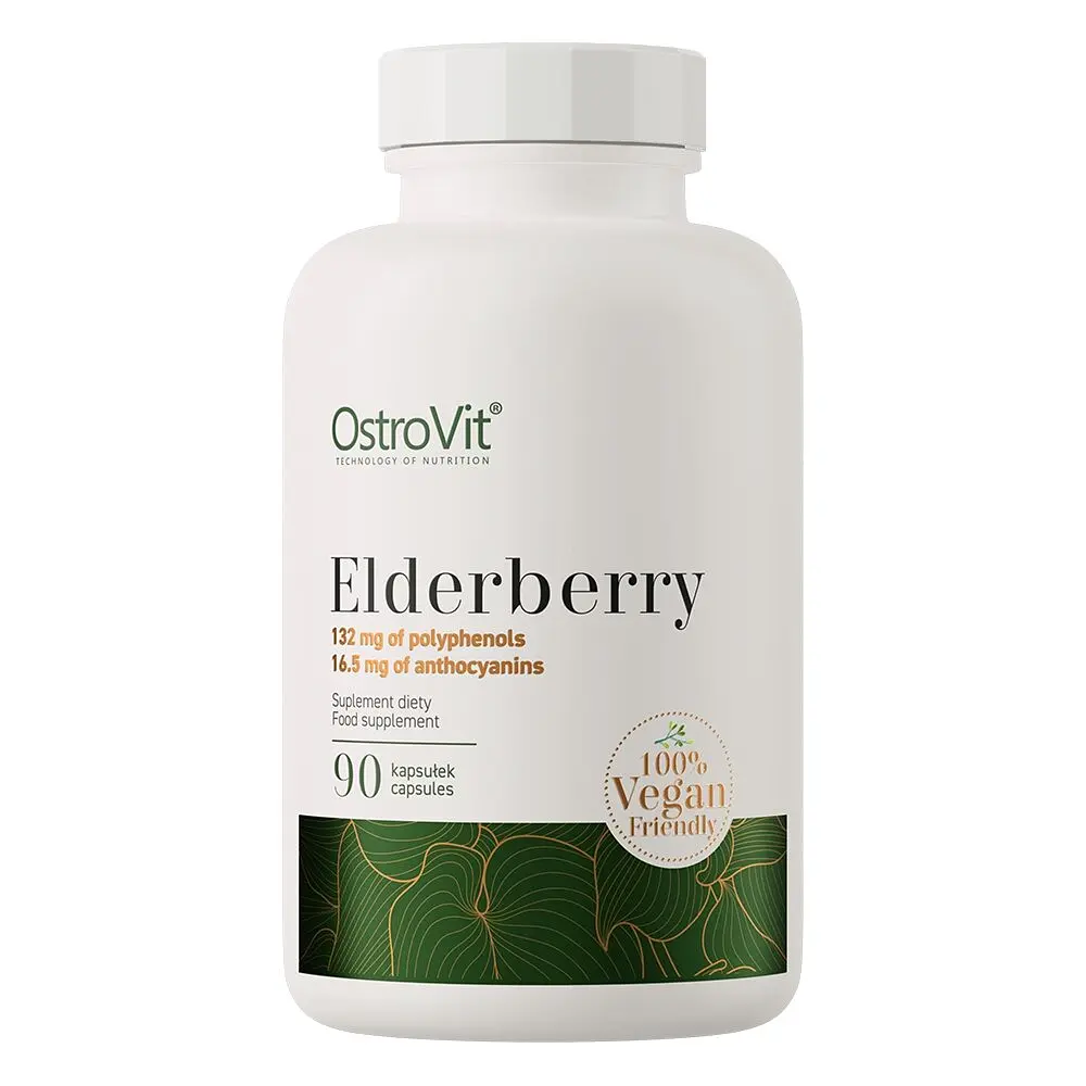 Екстракт бузини OstroVit Vege Elderberry, 90 капсул для підтримки імунної системи