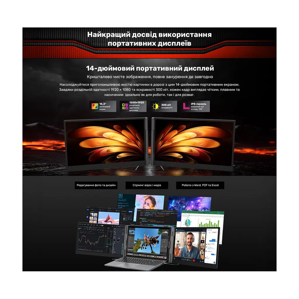 Монитор Blackview Dual Screen 14inch (BVDCM6) - фото 8
