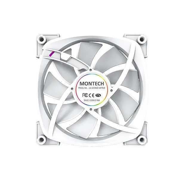 Корпусный вентилятор 120MM AX120 PWM WHITE MONTECH - фото 3