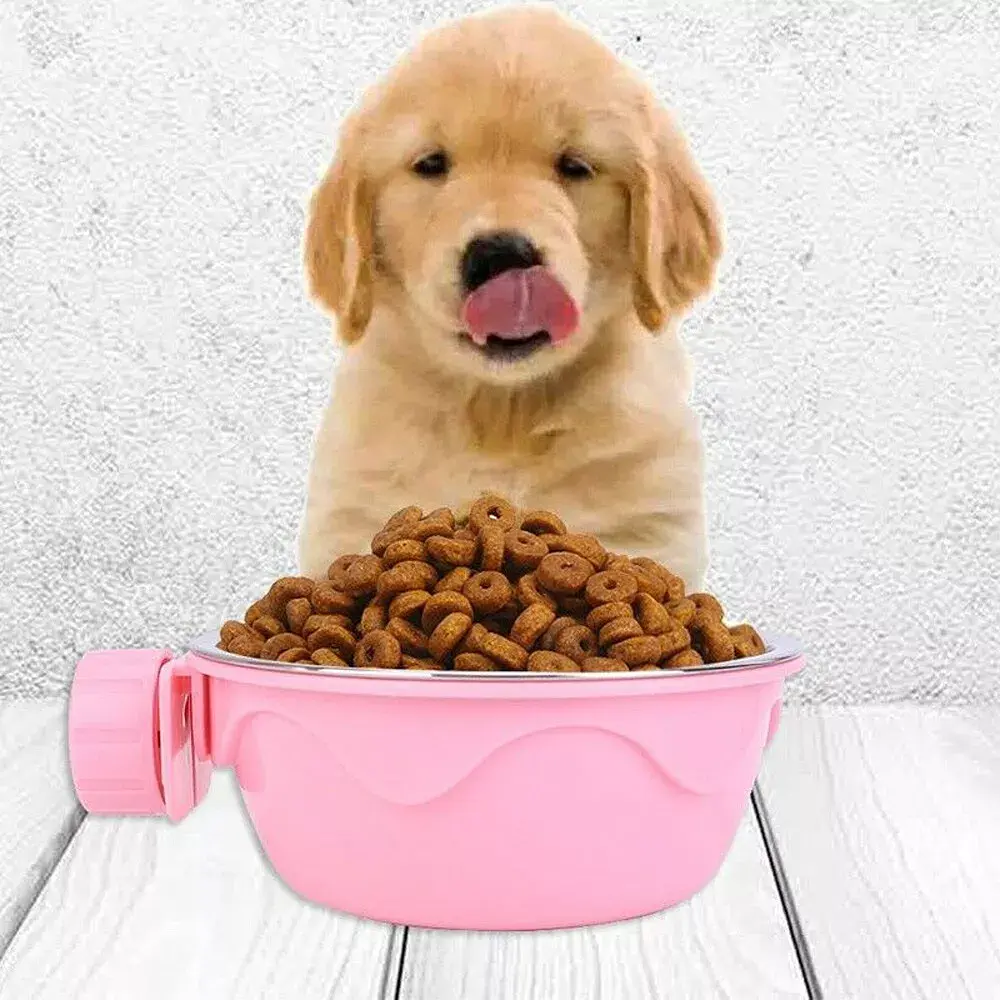 Миска з кріпленням до клітки/вольєру Derby Fixable Pet Bowl, L Рожевий - фото 2