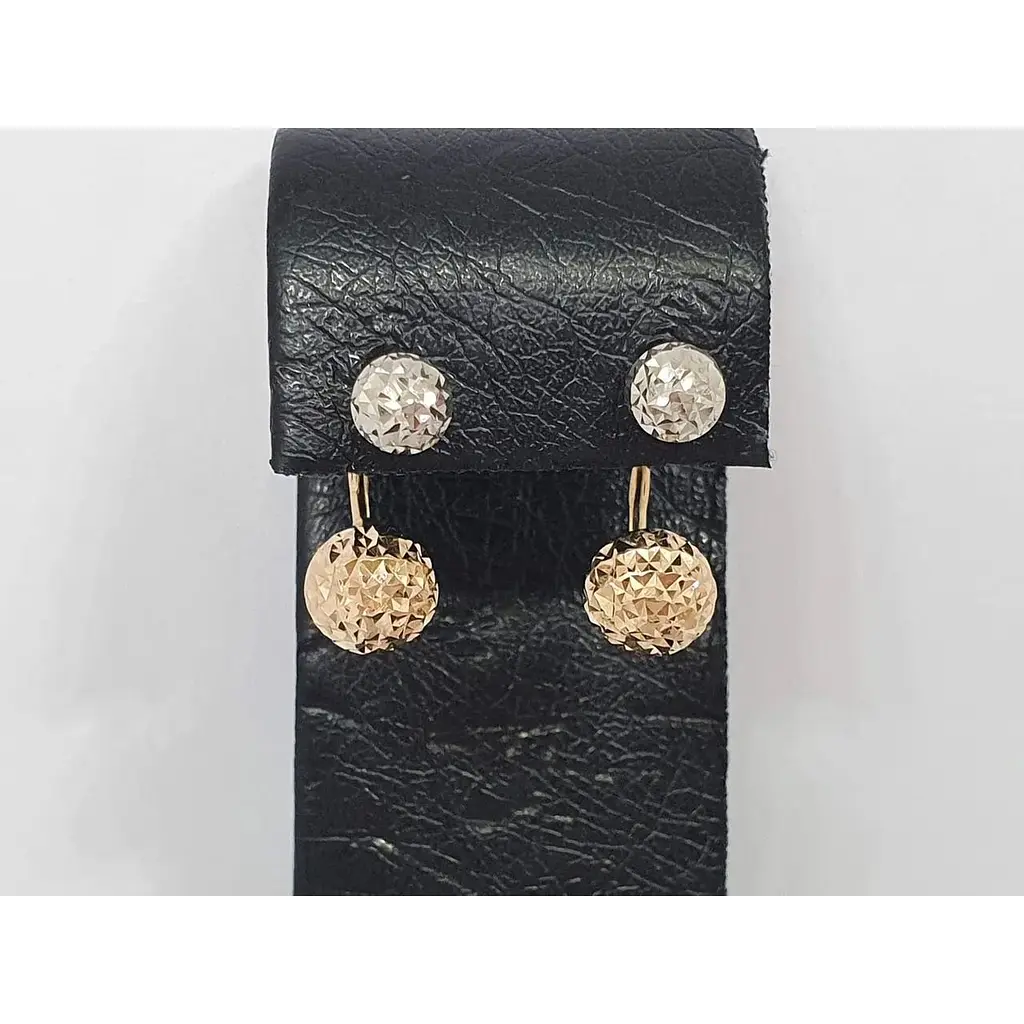 Золотые серьги Favoritum с алмазной гранью. 220336_7_А_КБ - фото 4