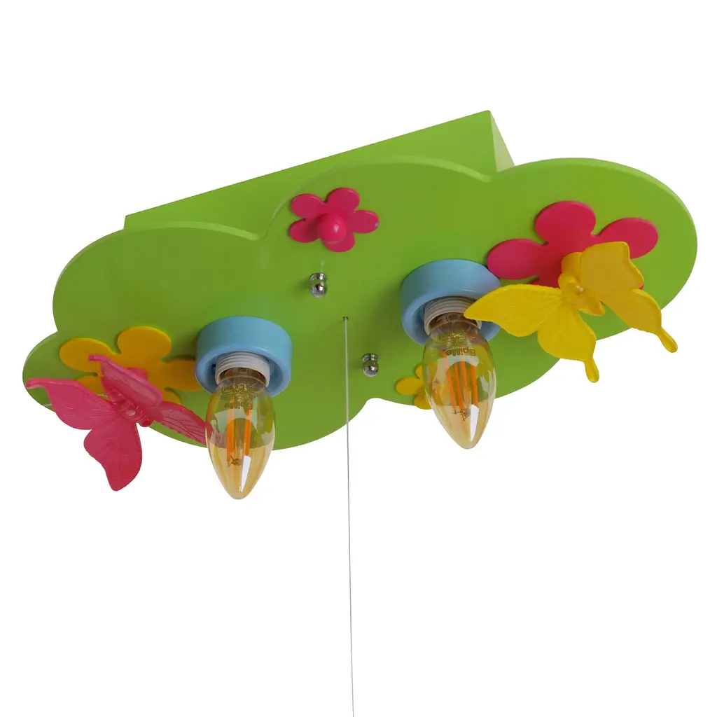 Люстра Brille потолочная деревянная для детской E14 40W Mix (KL-402C/2) - фото 3