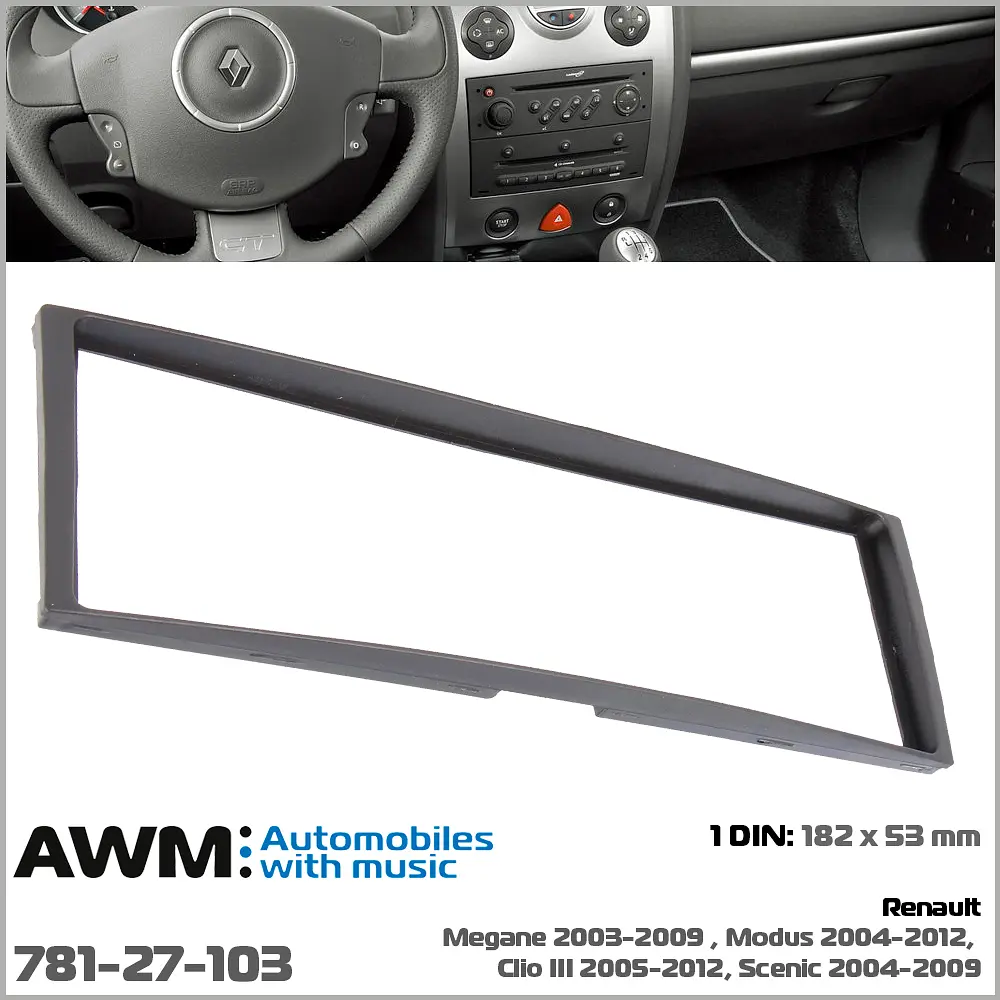 Переходная рамка Renault Megane, Modus, Clio, Scenic AWM 781-27-103 - фото 4