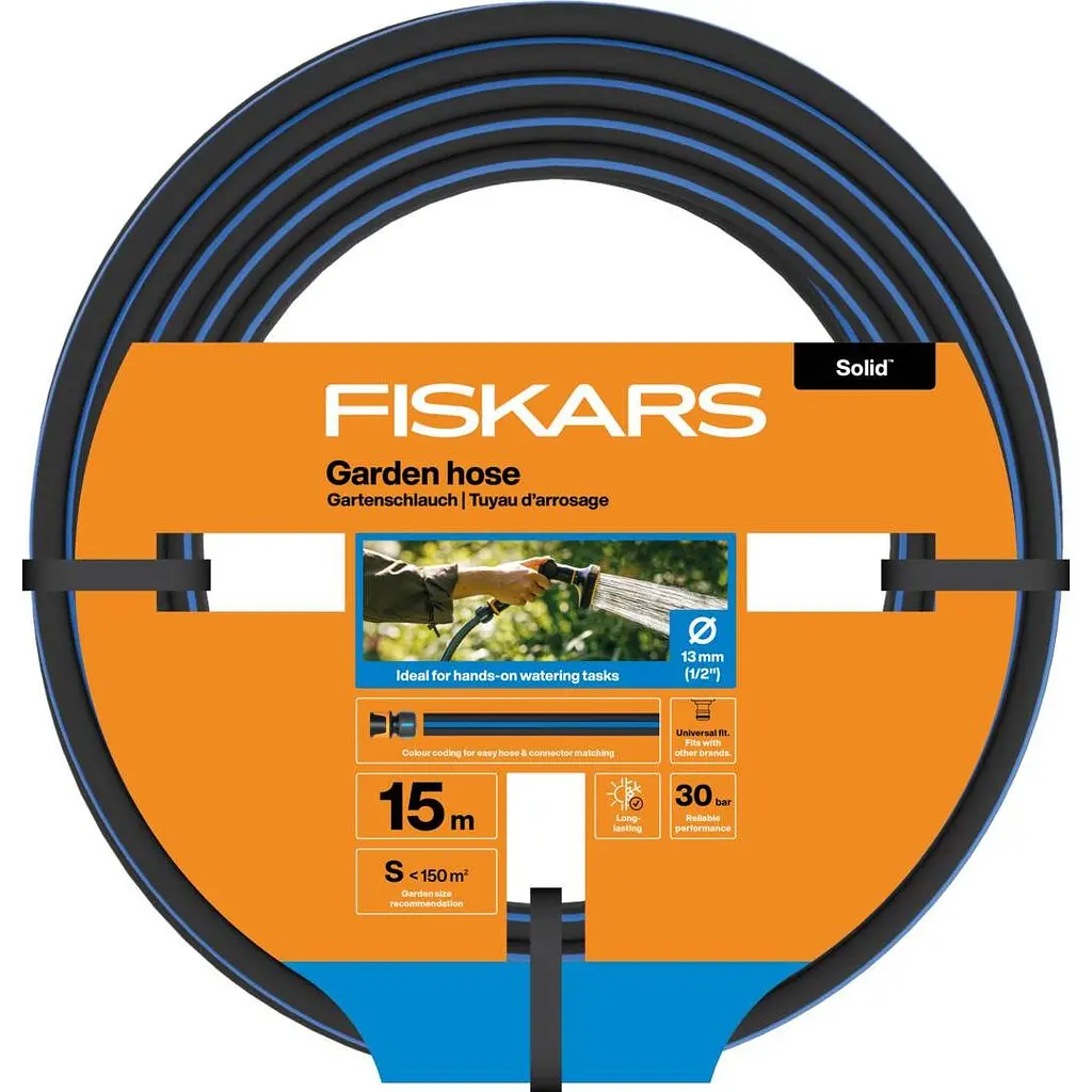 Шланг садовий Fiskars Solid 13 мм 15 м (1076049)