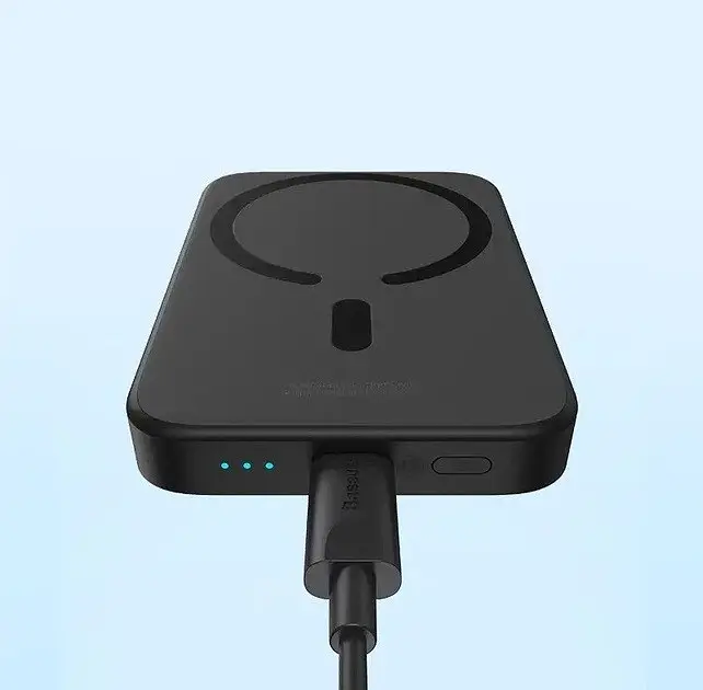 Павербанк з бездротовою зарядкою Baseus Magnetic Mini Wireless 6000mAh 20W (PPCX100401) чорний - фото 7