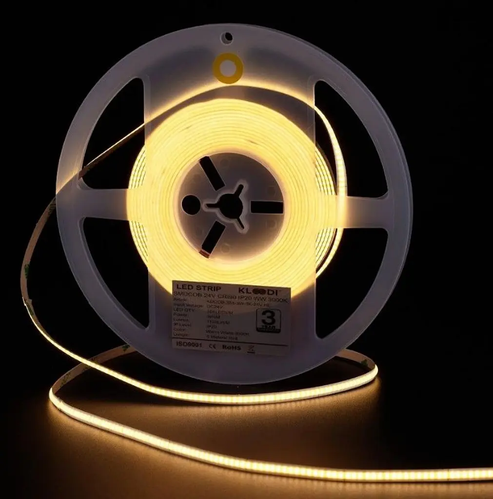 LED Лента 3W 384LED 3000K 300LM IP20 24V KLOODI KDCOB-384-3W-3К-24V - фото 5