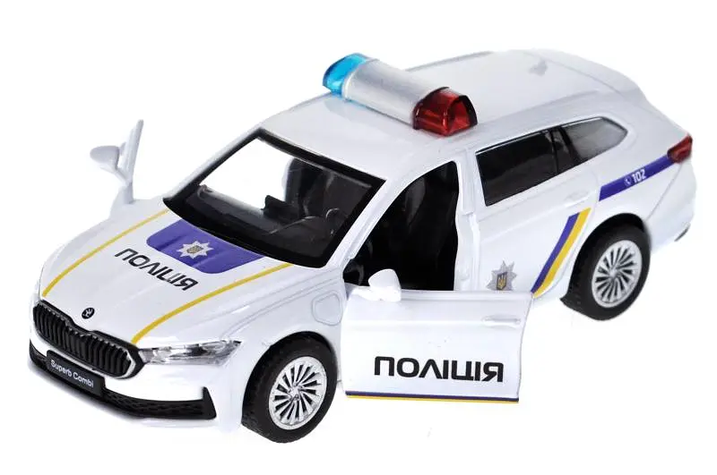 Іграшкова поліцейська машина легкова Skoda Superb Combi iV TechnoDrive 250947 - фото 6