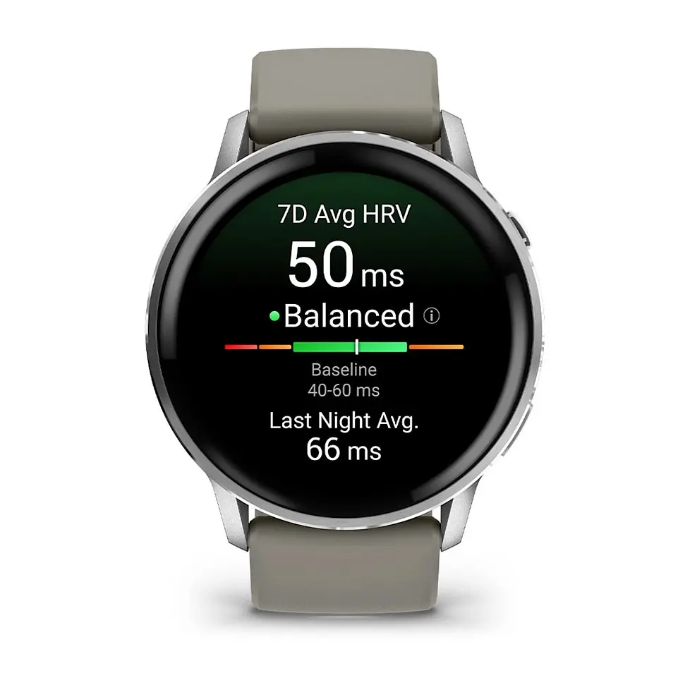 Смарт-годинник Garmin Venu 4 45mm Silver Bezel with Silver Gray Silicone Band (010-03014-01) - фото 7