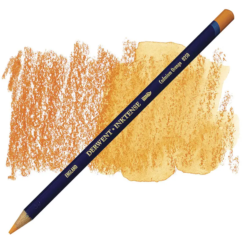 Олівець чорнильний Inktense (0250), Кадмій помаранчевий, Derwent