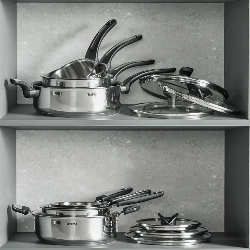 Tefal Сотейник Tefal Excellence+, з кришкою, 26см, нержавіюча сталь, скло, бакеліт, чорний - фото 7