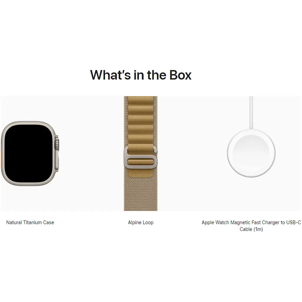 Смарт-годинник Apple Watch Ultra 2 49mm Natural Titanium Case with Tan Alpine Loop Small [MX4E3] Б/В [160512] - фото 4