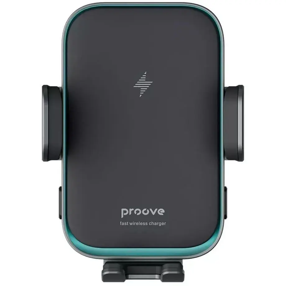 Автомобильный держатель с беспроводной зарядкой Proove Triple Clamp Pro 15W серый - фото 4