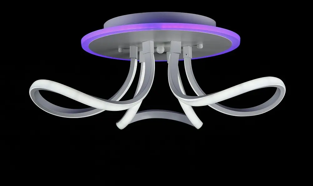 Люстра стельова LED Splendid Ray L78586/3, 104W, білий, сучасний стиль, з пультом, 3 лампи, 50 см - фото 2