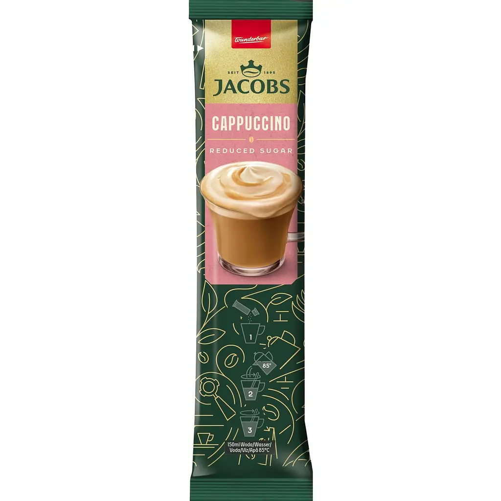 Кавовий напій Jacobs Unsweetened Cappuccino без цукру 14 г х 10 шт. - фото 3